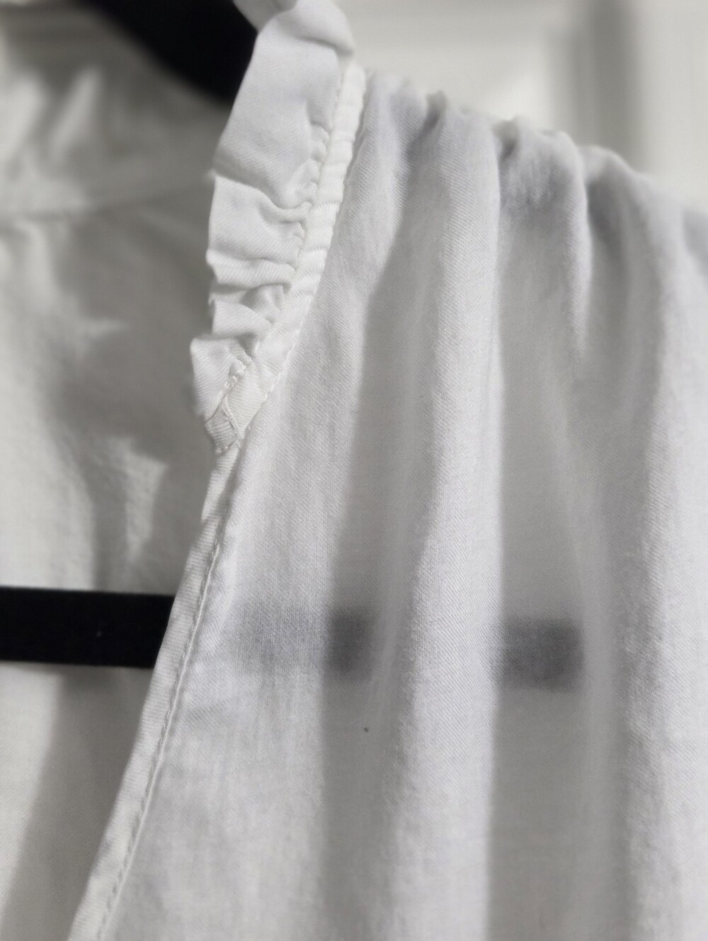 cloth & stone White Ruffle V-Neck Blouse - Picture 2 of 7